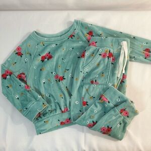 Cat & Jack Kids Matching Set - Teal with Pink Floral